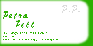 petra pell business card